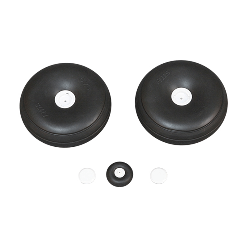 1700mm PA-18 RC aircraft wheel set with two large and one small wheel