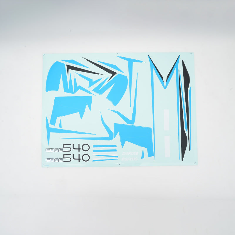 Decal sheet for 750mm Edge 540 with blue and black designs