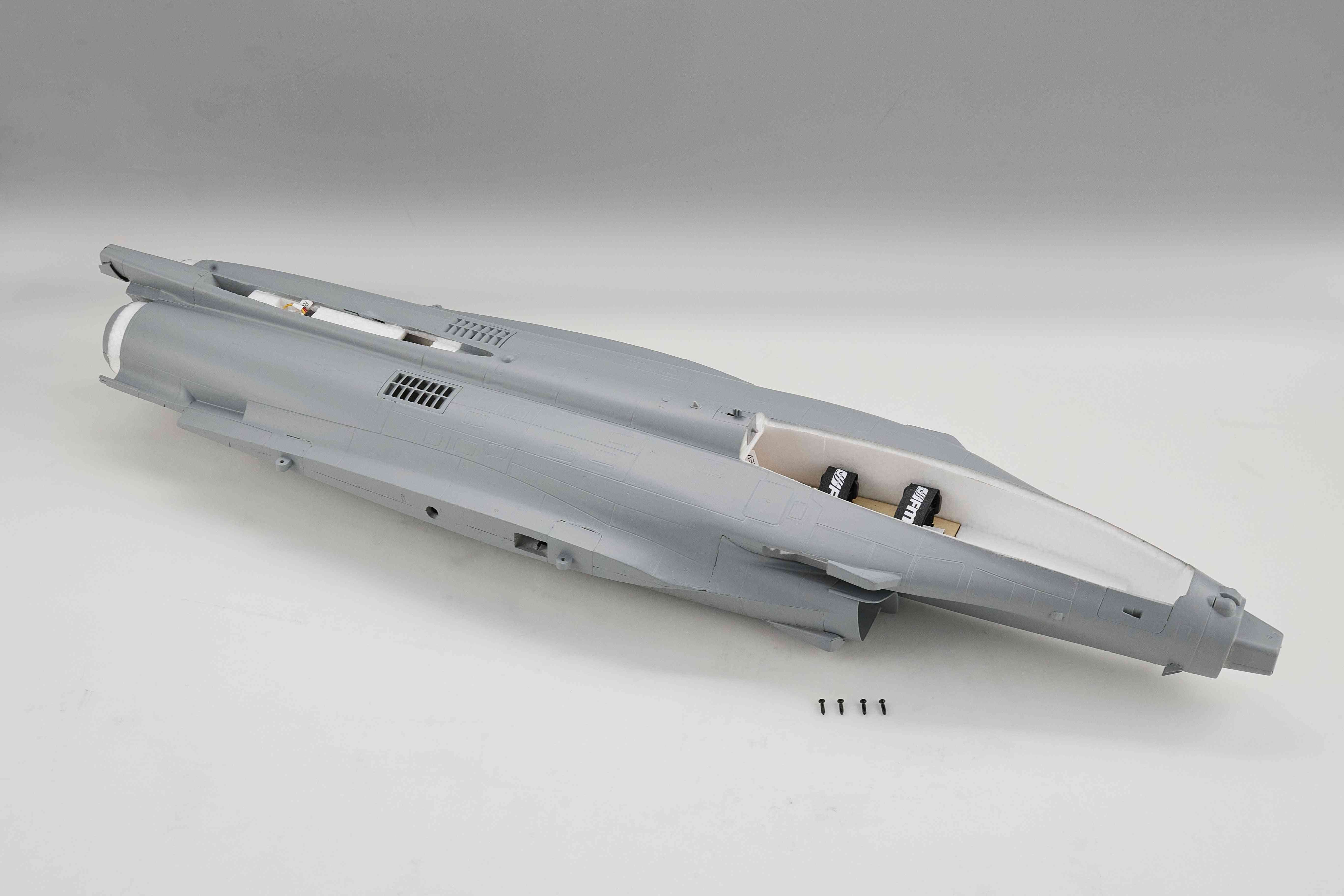 64mm Rafale EDF jet fuselage model for Pre-Order, gray color with detailed structure