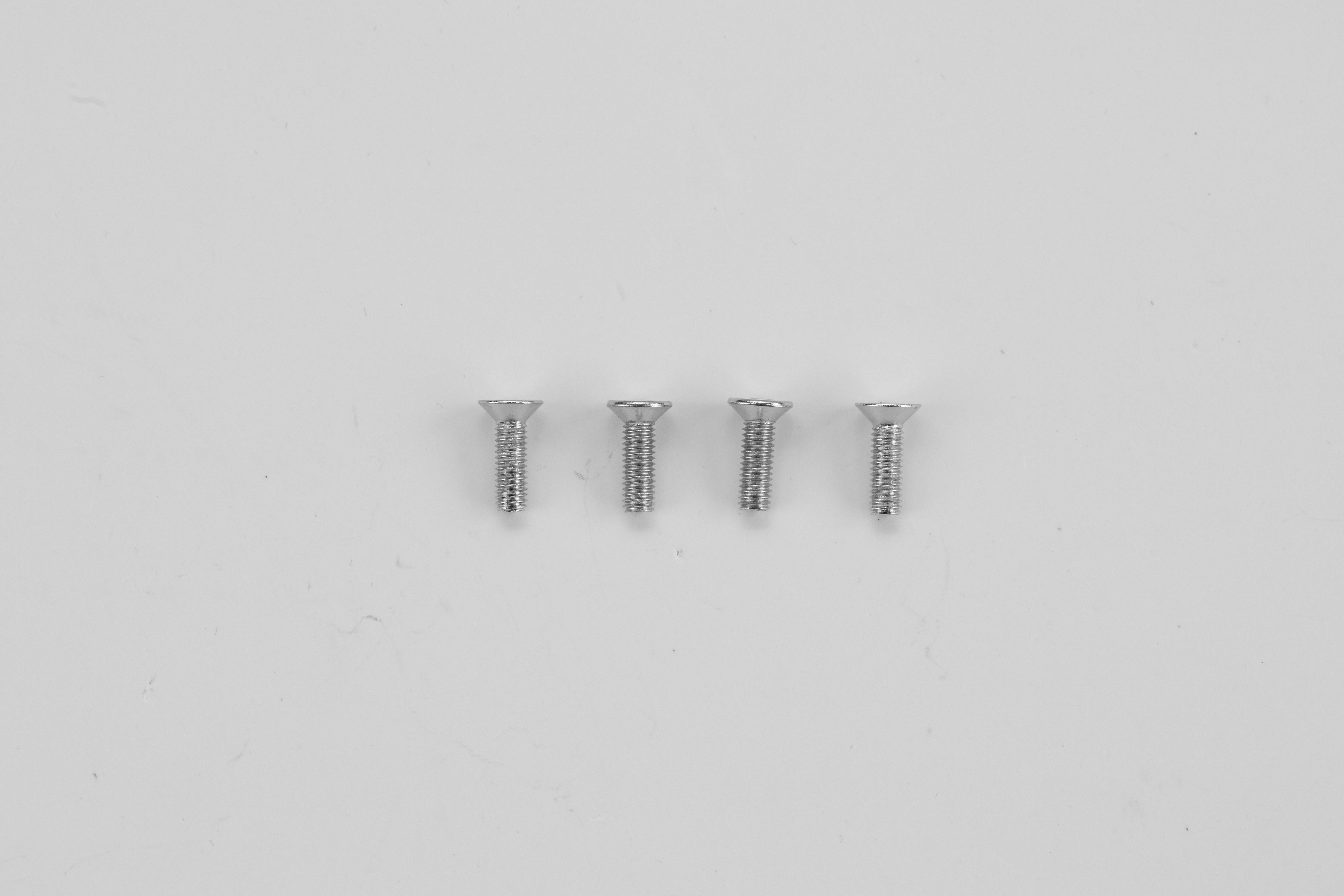 Screw set for 64mm Rafale EDF jet, four silver screws in a row