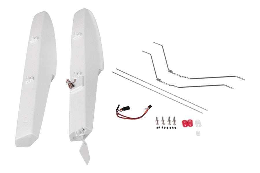Float set for 1400mm J-3 Cub V4 with installation hardware and rods