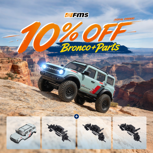 FMS 1:18 FCX18 II Ford Bronco 2021 RTR Brushed (160mm Wheelbase)
