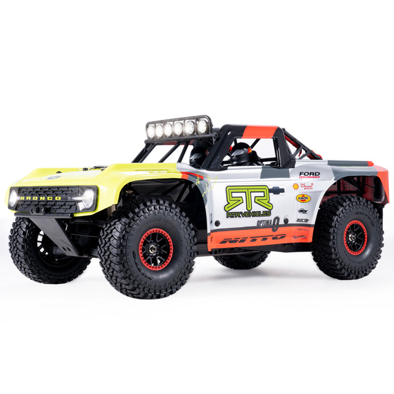 Model off-road vehicle with visible branding on a white background