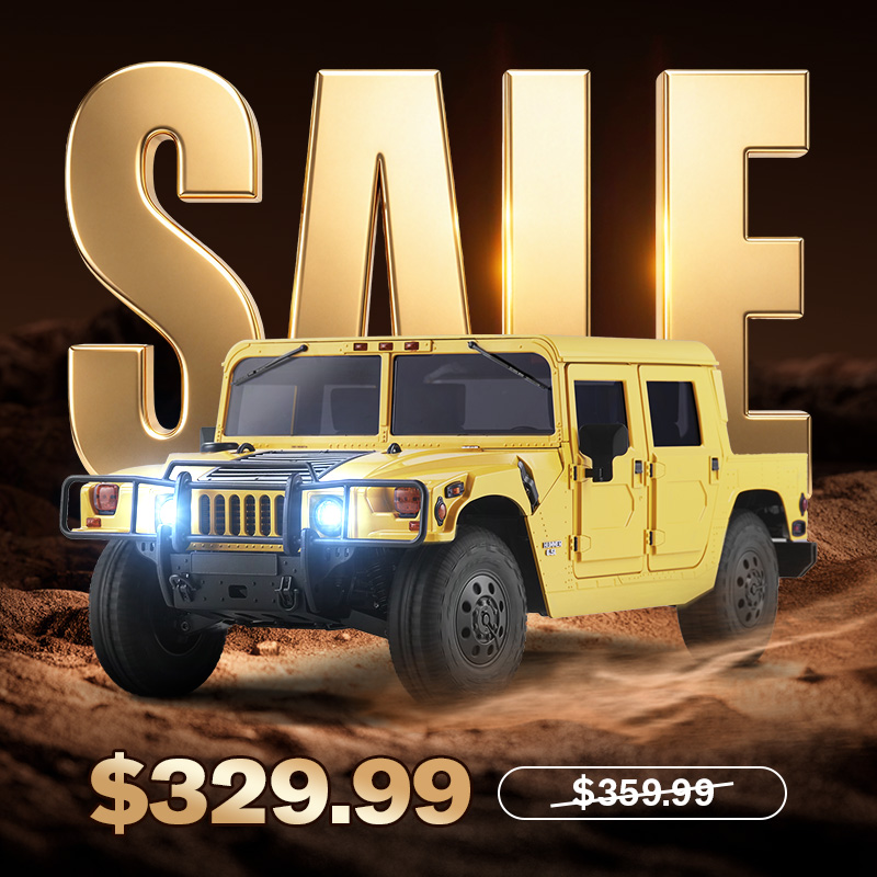 1:12 Hummer H1 RTR | Scale RC Crawler, 4WS & Portal Axle – FMS Hobby