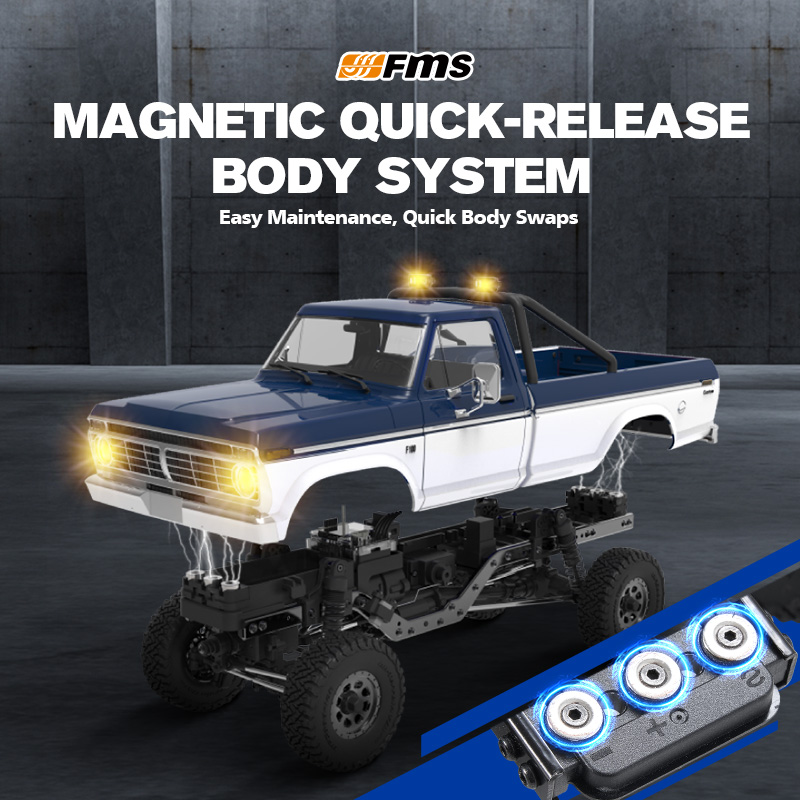 FMS 1:18 FCX18 II Ford F-100 RTR Brushed (199mm Wheelbase)