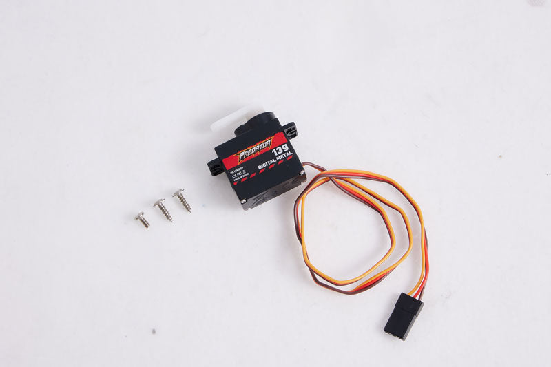 Predator 13g digital metal gear servo with wires and screws for RC models