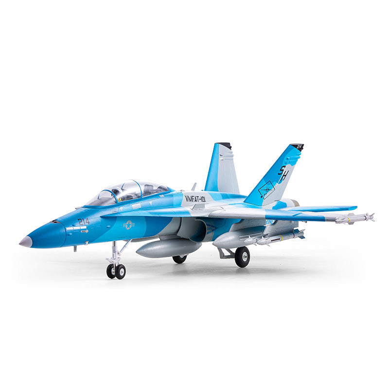 64mm F/A-18 Hornet EDF Jet | Blue Marine RC Plane PNP RTF – FMS Hobby