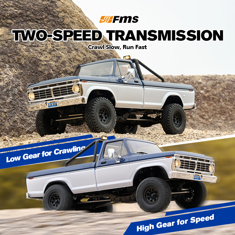 FMS 1:18 FCX18 II Ford F-100 RTR Brushed (199mm Wheelbase)