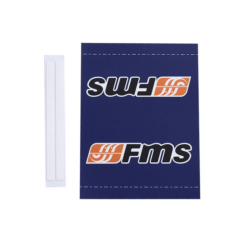 FMS car trim scheme with logo and adhesive strips for RC models.