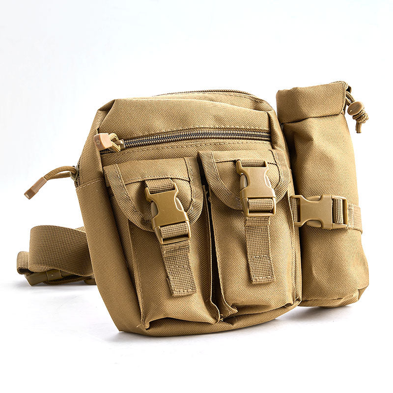 FMS Tool Belt Bag in tan, includes adjustable strap and front pockets for tools.