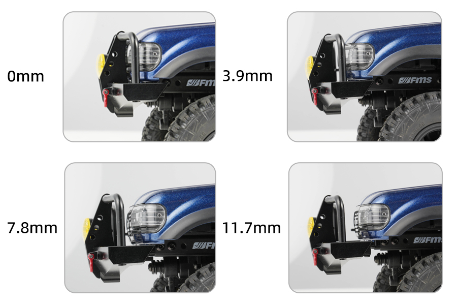 BATRAZZI CNC Aluminum Front Bumper for FMS FCX18 LC80 – FMS Hobby