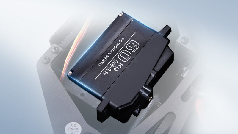A close-up of the 60kg high-torque RC Digital Servo with a DC 6-8.4V power rating