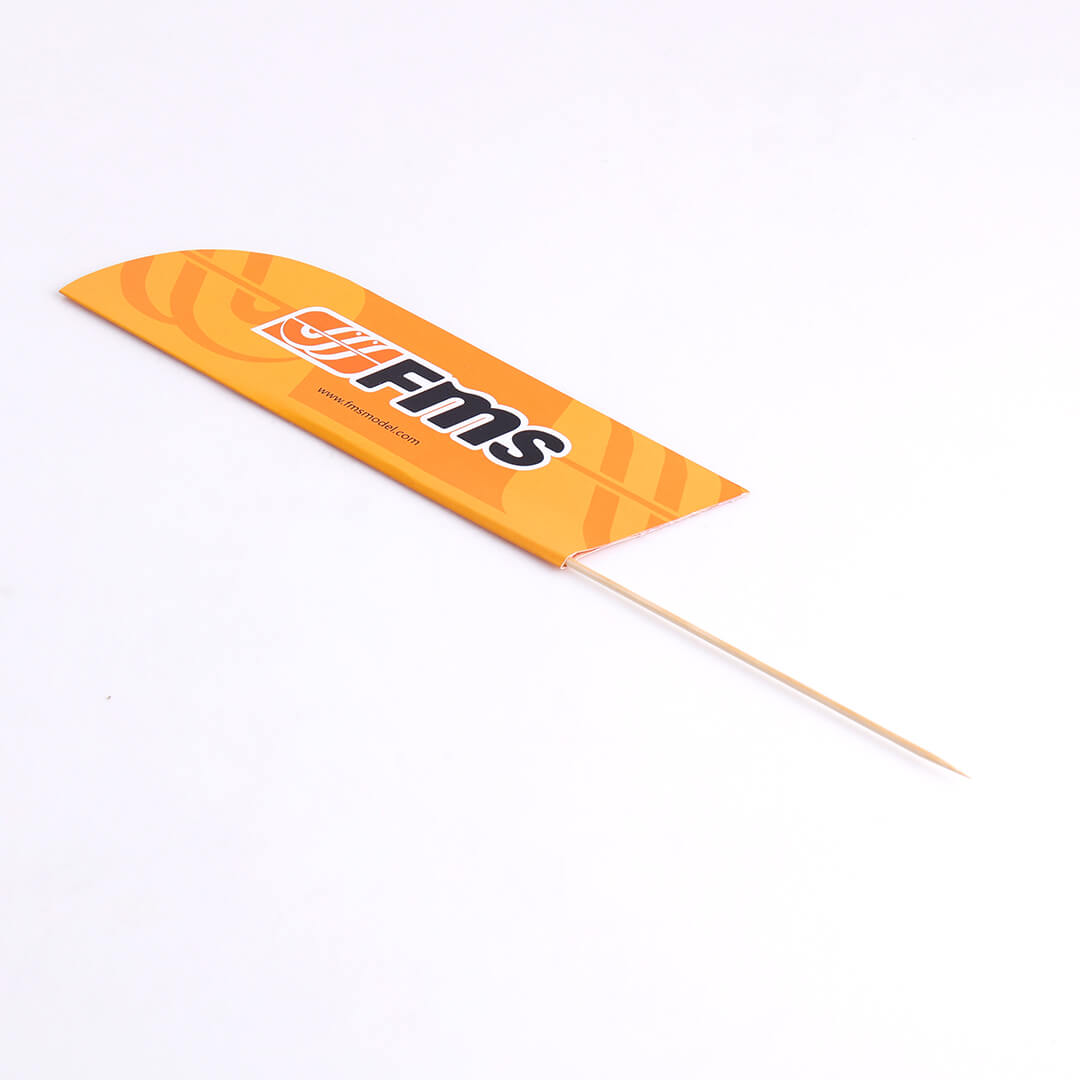 FMS orange flag on pole, size 270mm x 67.5mm for RC models.