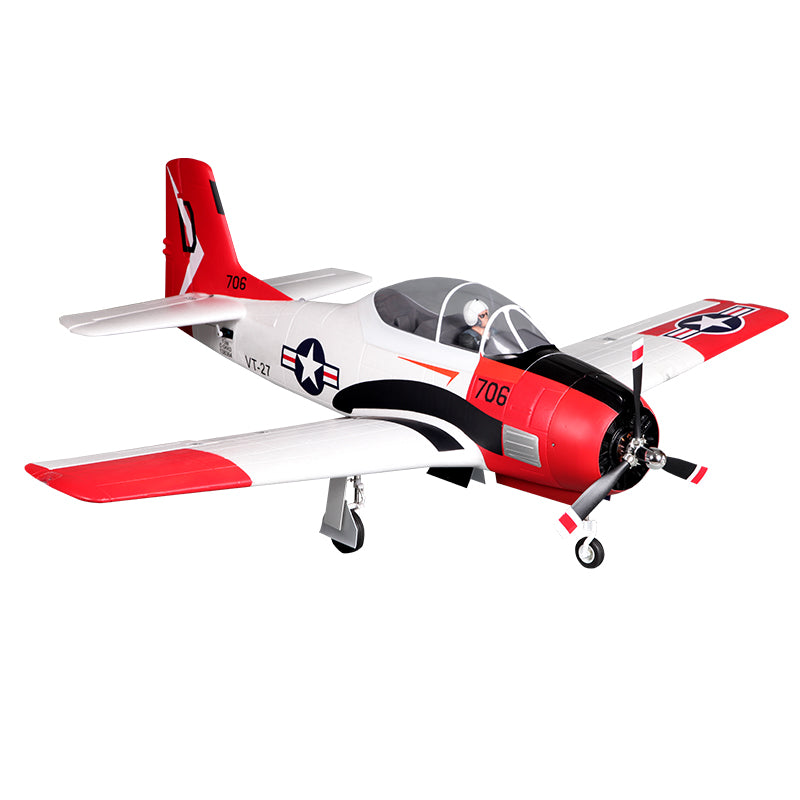 FMS 1400mm T-28D Trojan V4 Red PNP RC airplane with US Navy insignia