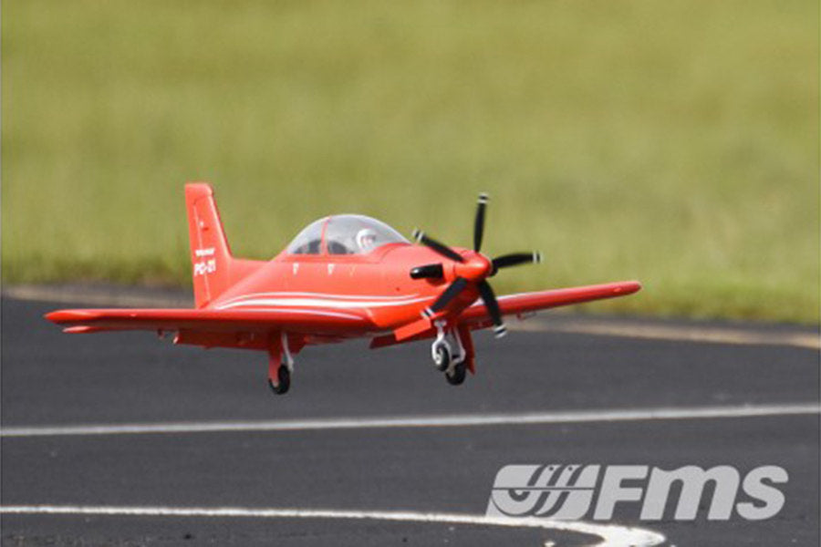 1100mm PC-21 PNP RC Plane | Retracts, Flaps, 5-Blade – FMS Hobby