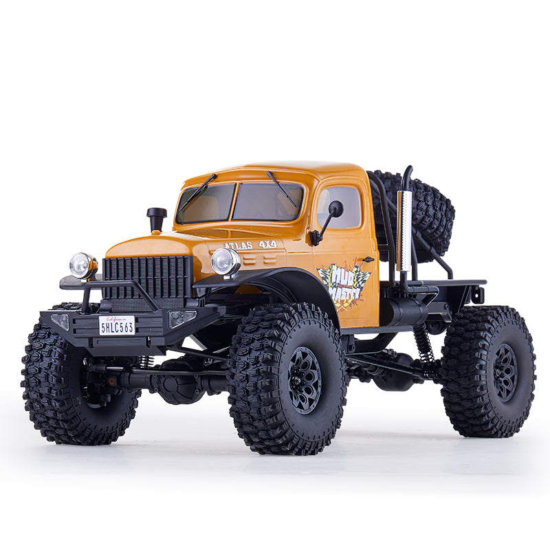 Orange ROCHOBBY 1:10 Atlas 4x4 Off-Road Truck RS with large all-terrain tires