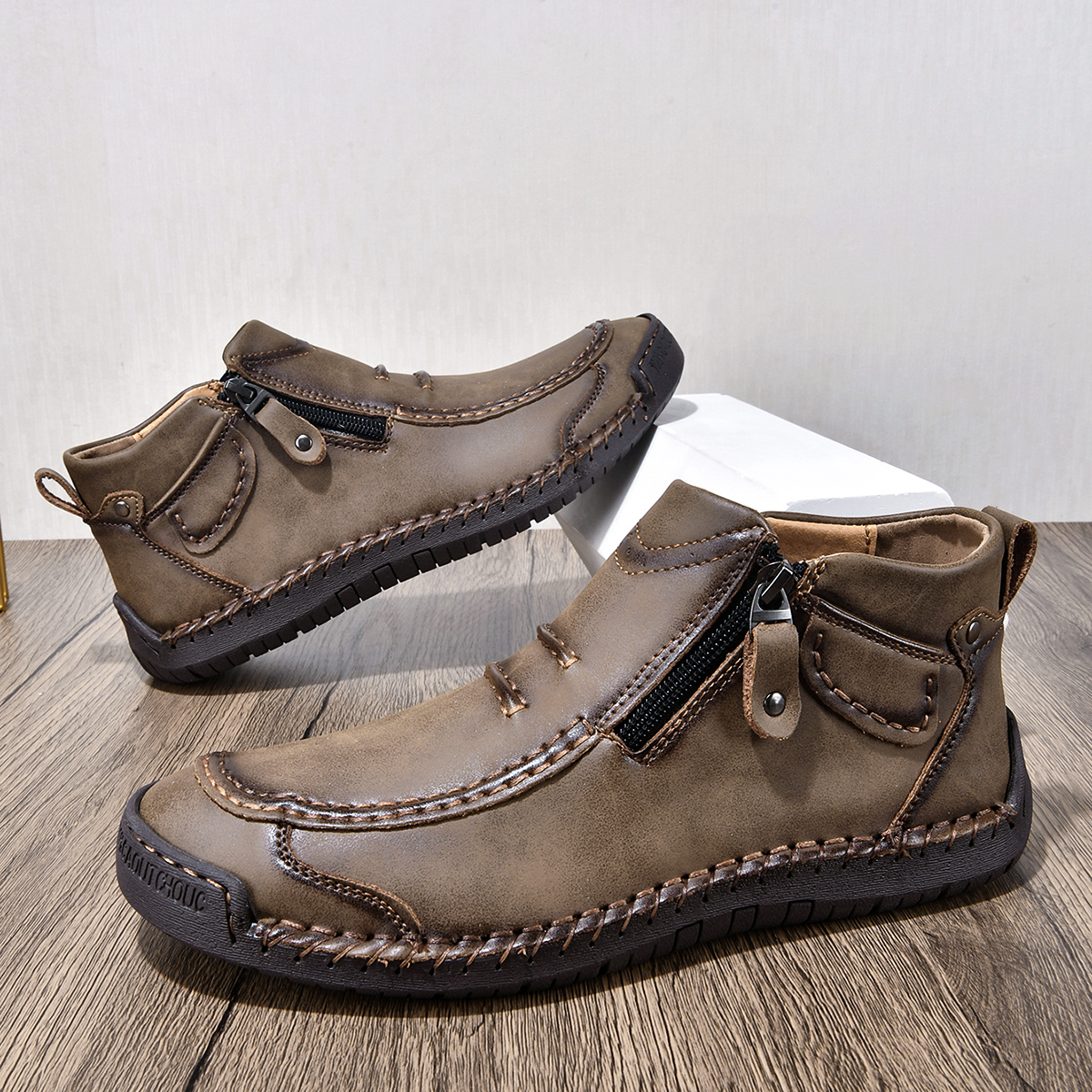 Orthopädische Leder-Slipper für Herren-Embercourt