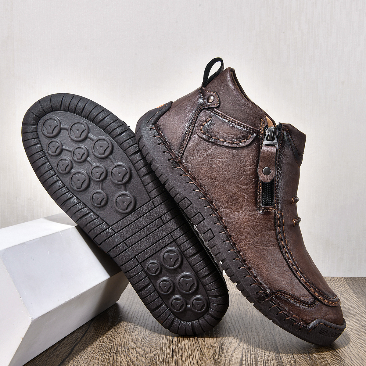 Orthopädische Leder-Slipper für Herren-Embercourt