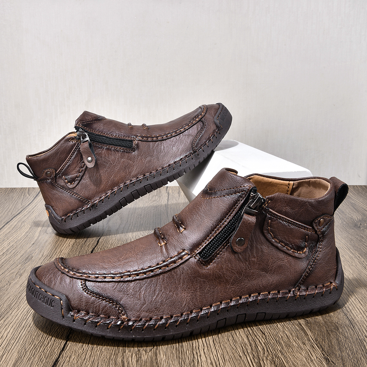 Orthopädische Leder-Slipper für Herren-Embercourt