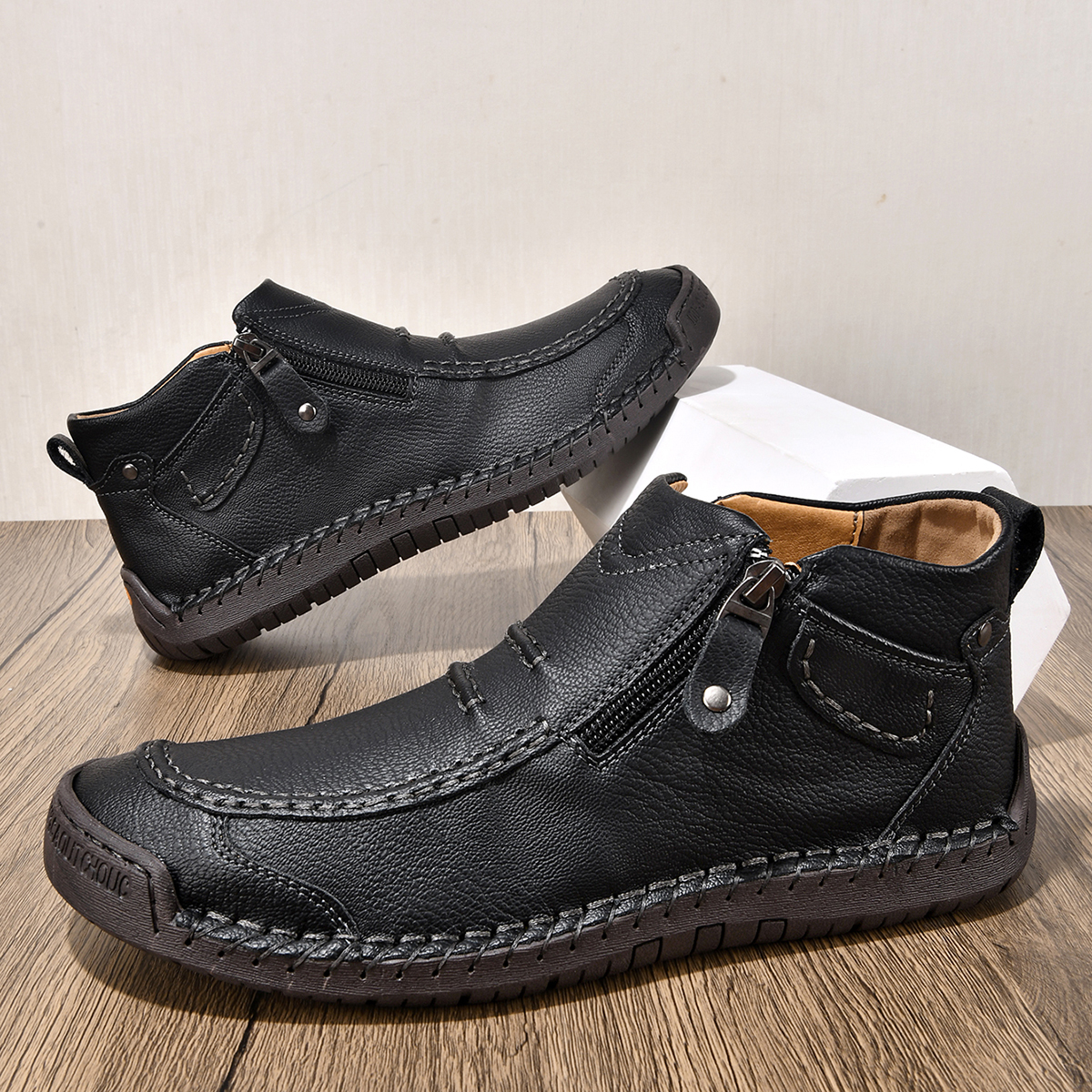 Orthopädische Leder-Slipper für Herren-Embercourt