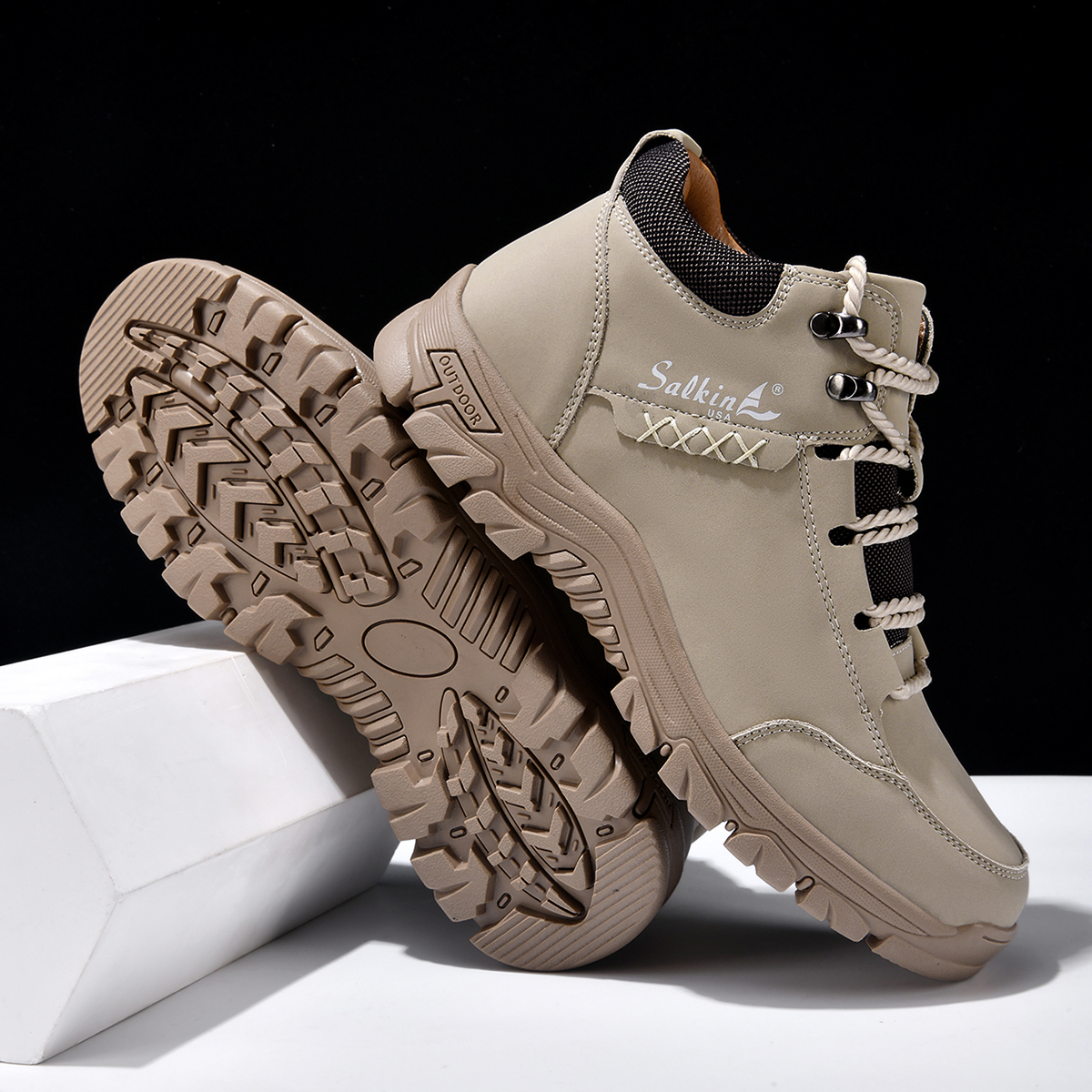 Orthopädische Lederstiefel für Herren-Embercourt