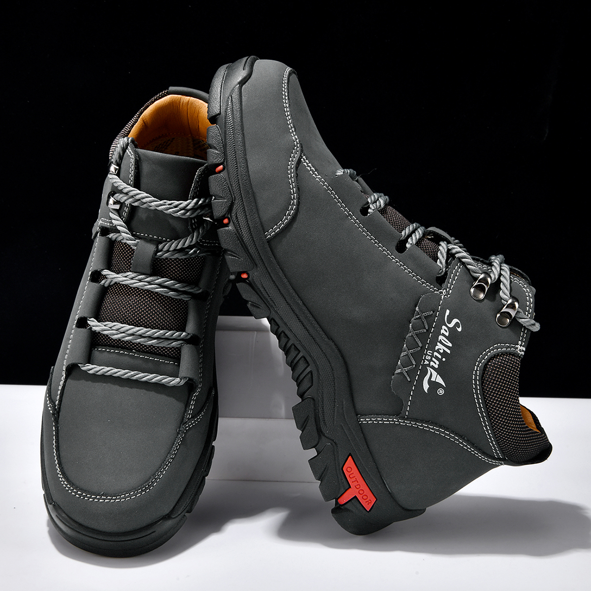 Orthopädische Lederstiefel für Herren-Embercourt
