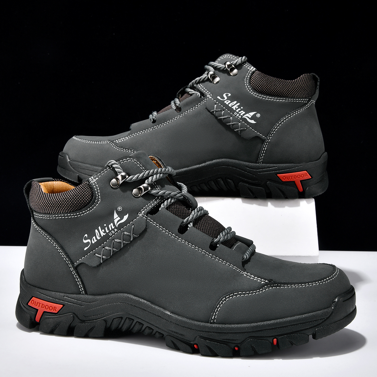 Orthopädische Lederstiefel für Herren-Embercourt