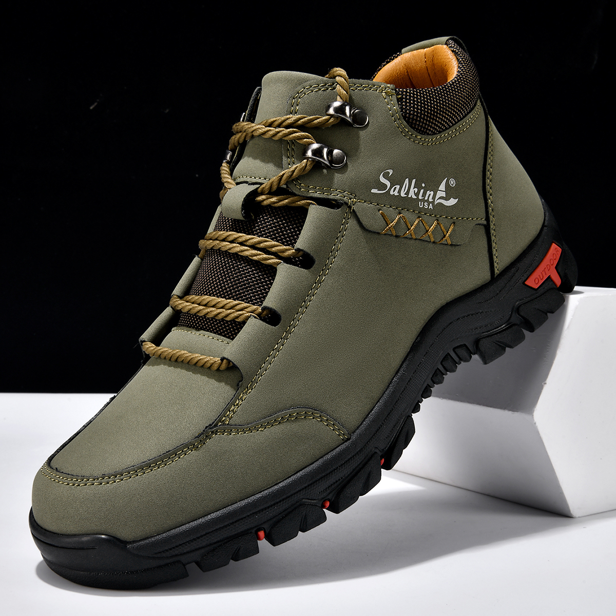 Orthopädische Lederstiefel für Herren-Embercourt