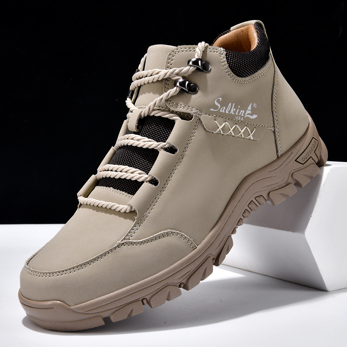 Orthopädische Lederstiefel für Herren-Embercourt