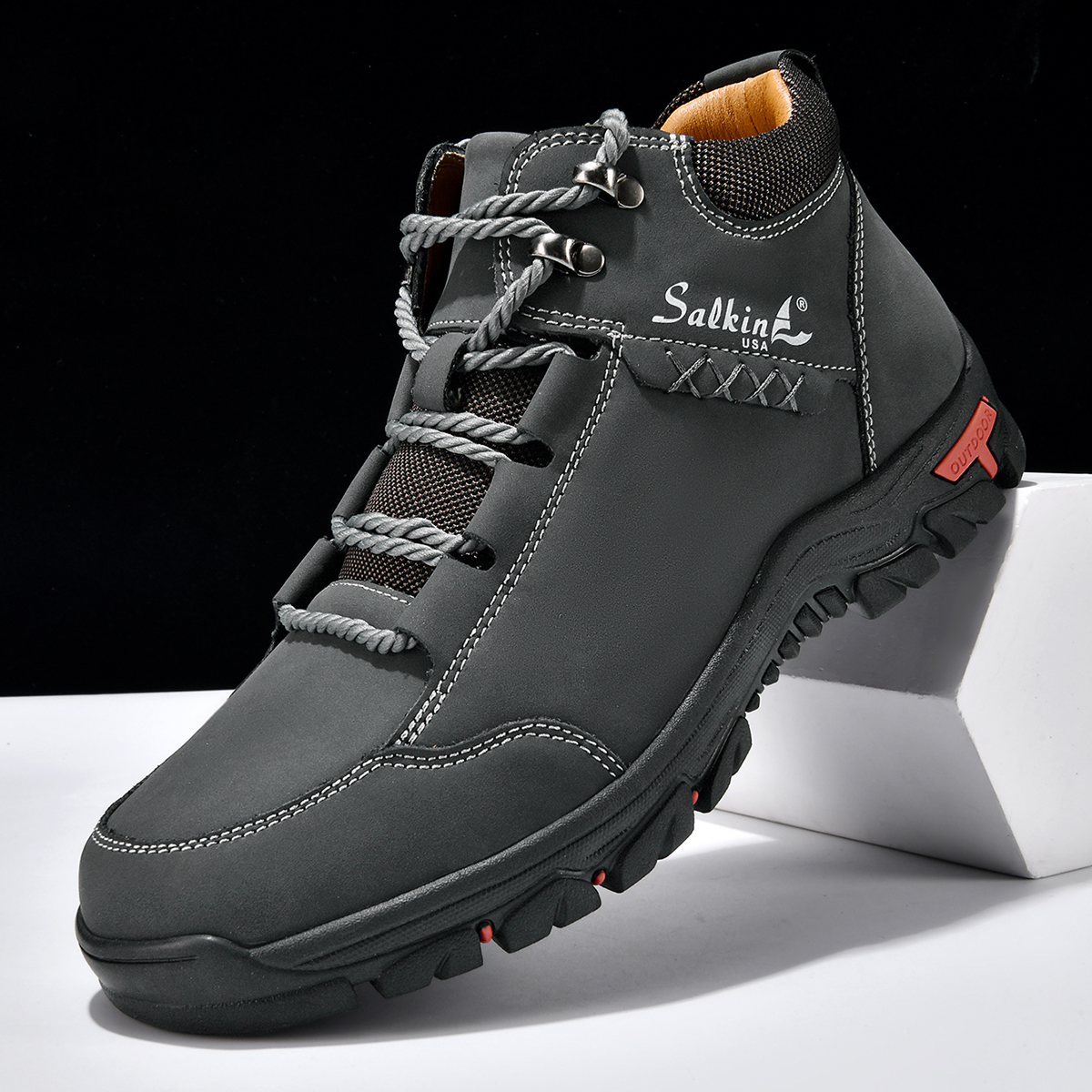 Orthopädische Lederstiefel für Herren-Embercourt