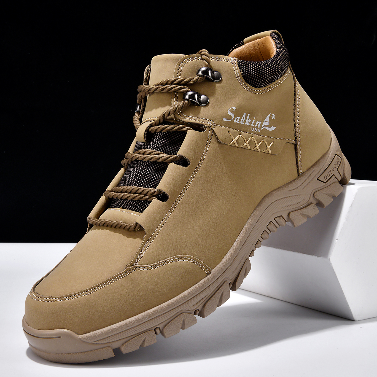 Orthopädische Lederstiefel für Herren-Embercourt