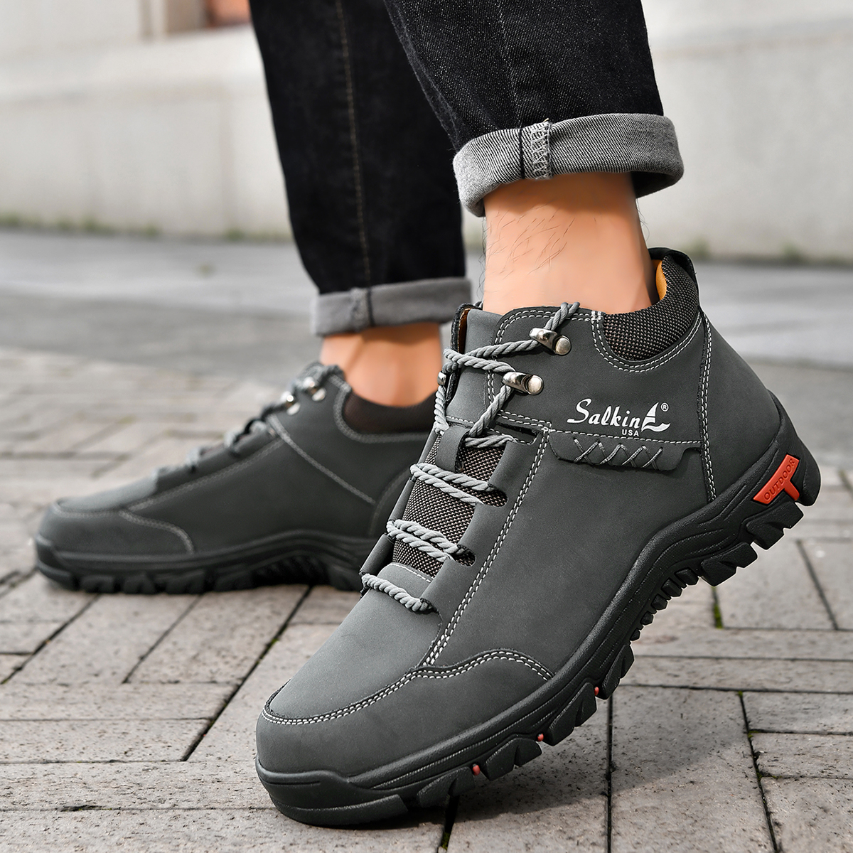 Orthopädische Lederstiefel für Herren-Embercourt