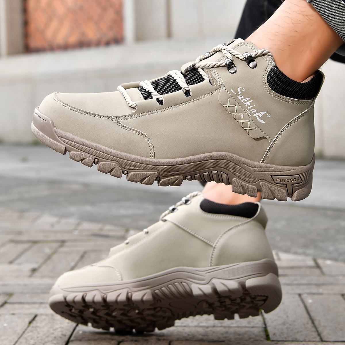 Orthopädische Lederstiefel für Herren-Embercourt
