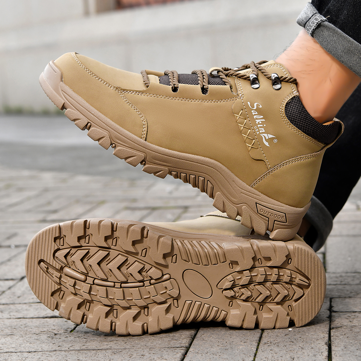 Orthopädische Lederstiefel für Herren-Embercourt