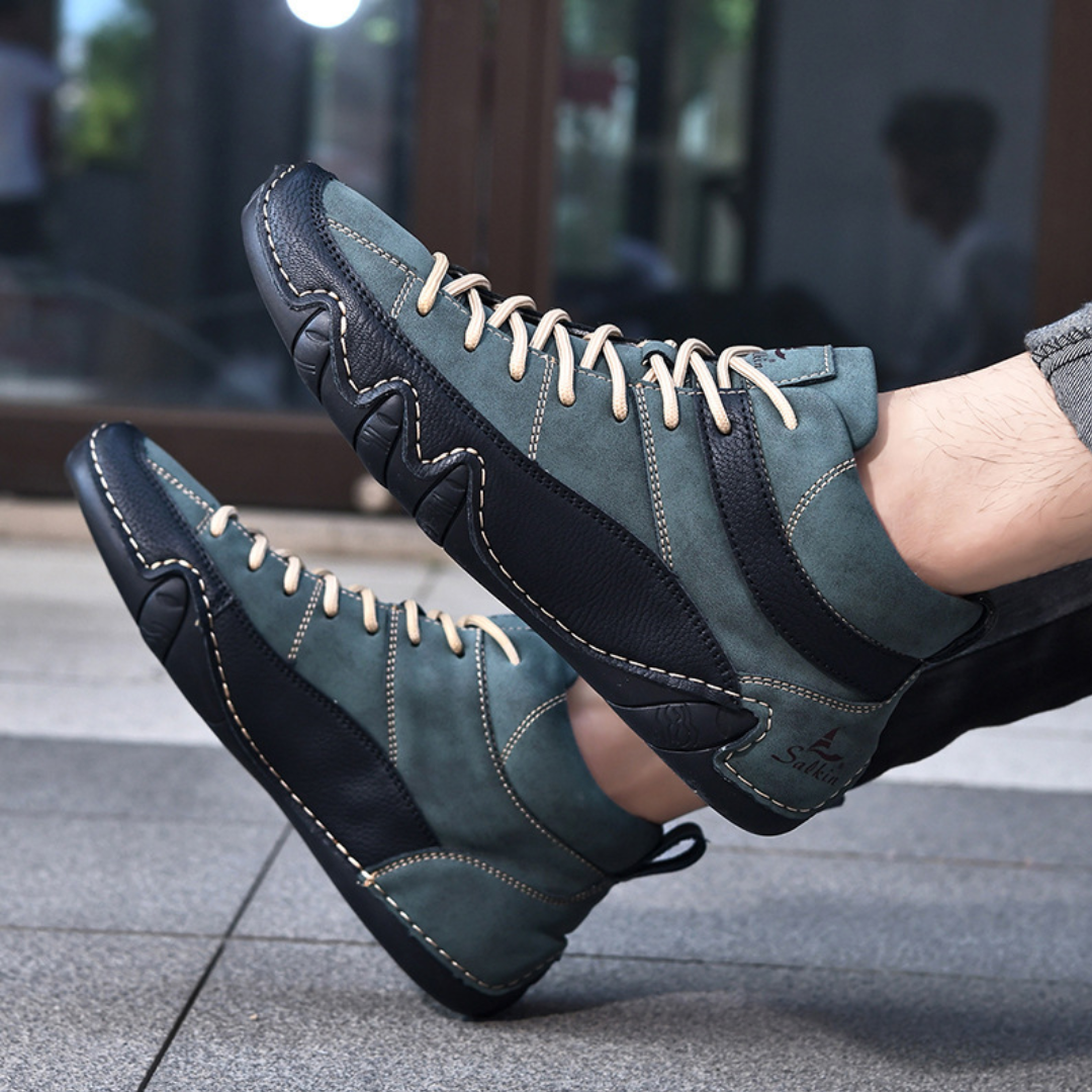 GRW Men Orthopedic Barefoot Boots Water-resistant Suede Leather Winter Ankle Non-slip Walking