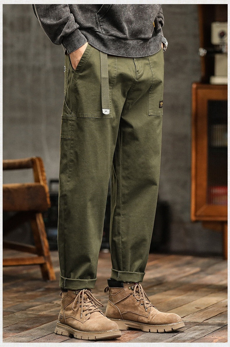 Freizeithose für Herren aus strapazierfähiger Baumwolle, gerade, im Cargo-Stil - Marcos-Embercourt