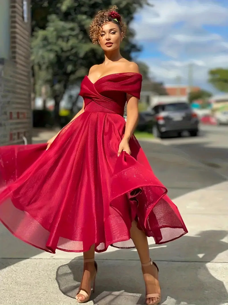 Stilvolles Trägerloses Abendkleid für festliche Anlässe im Herbst/Winter-Embercourt