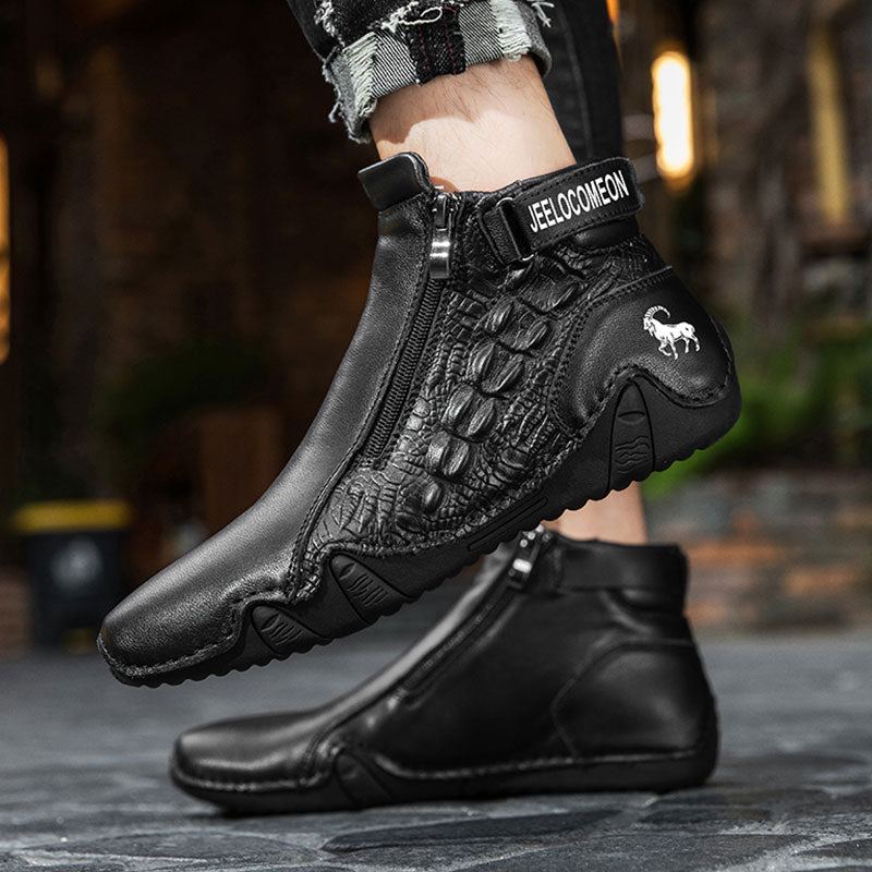 Dbeck® Crocodile: Wasserdichte Herrenstiefel für Outdoor, Pendeln & Autofahren-Embercourt