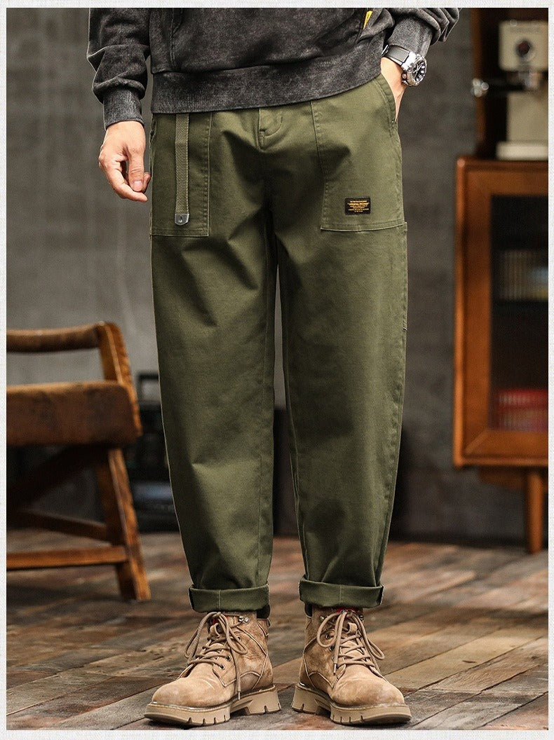 Freizeithose für Herren aus strapazierfähiger Baumwolle, gerade, im Cargo-Stil - Marcos-Embercourt