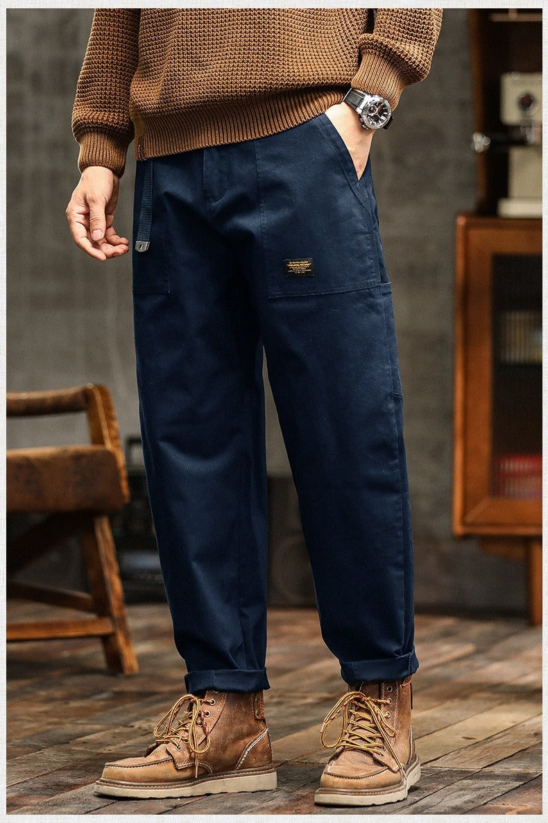 Freizeithose für Herren aus strapazierfähiger Baumwolle, gerade, im Cargo-Stil - Marcos-Embercourt