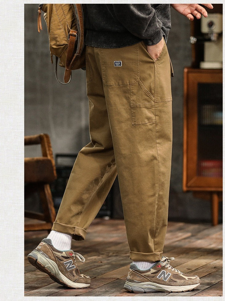 Freizeithose für Herren aus strapazierfähiger Baumwolle, gerade, im Cargo-Stil - Marcos-Embercourt