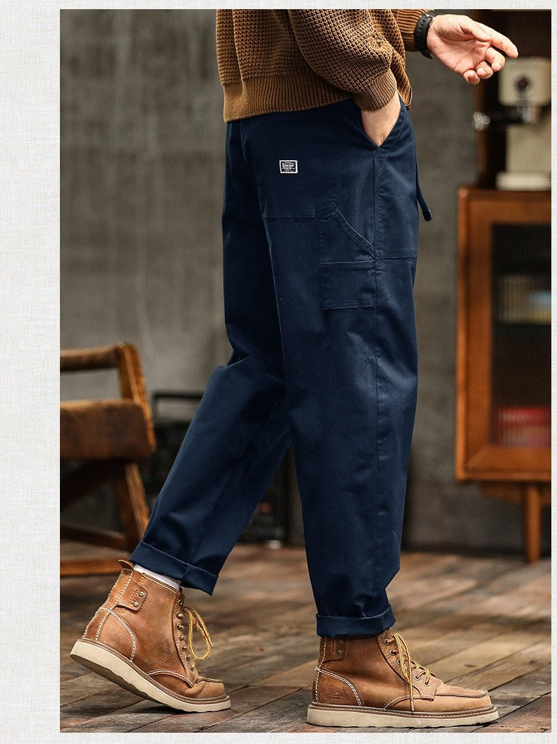 Freizeithose für Herren aus strapazierfähiger Baumwolle, gerade, im Cargo-Stil - Marcos-Embercourt