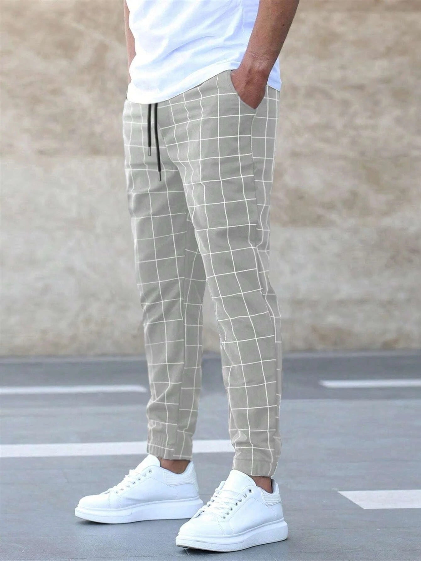 CLEMENS - KARIERTE JOGGER-HOSE FÜR HERREN-Embercourt