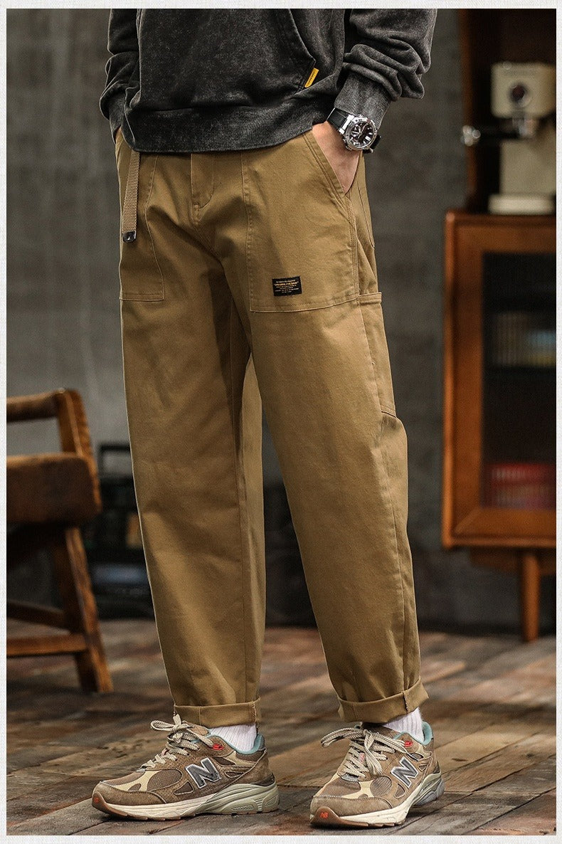 Freizeithose für Herren aus strapazierfähiger Baumwolle, gerade, im Cargo-Stil - Marcos-Embercourt