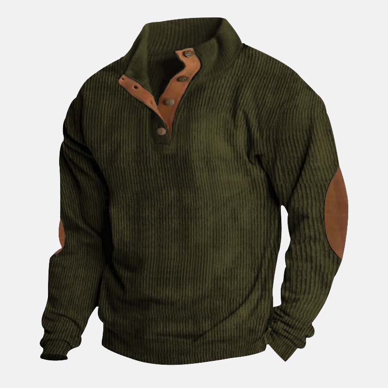 👔Herrenpullover In Cord Mit Stehkragen✈️2 kaufen und Versandkostenfrei