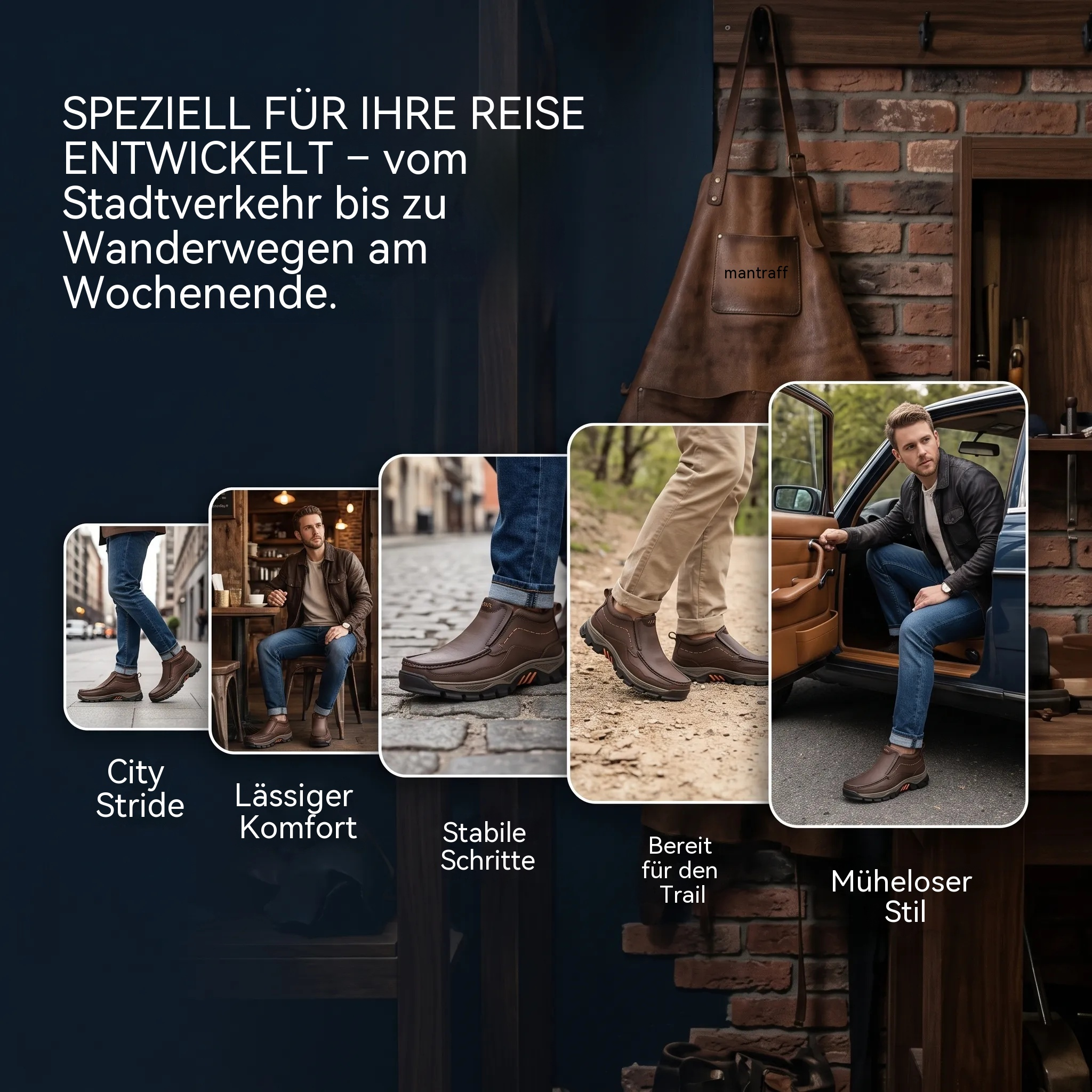  Orthopädische Herren-Wanderstiefel aus handgefertigtem Echtleder – komfortabel