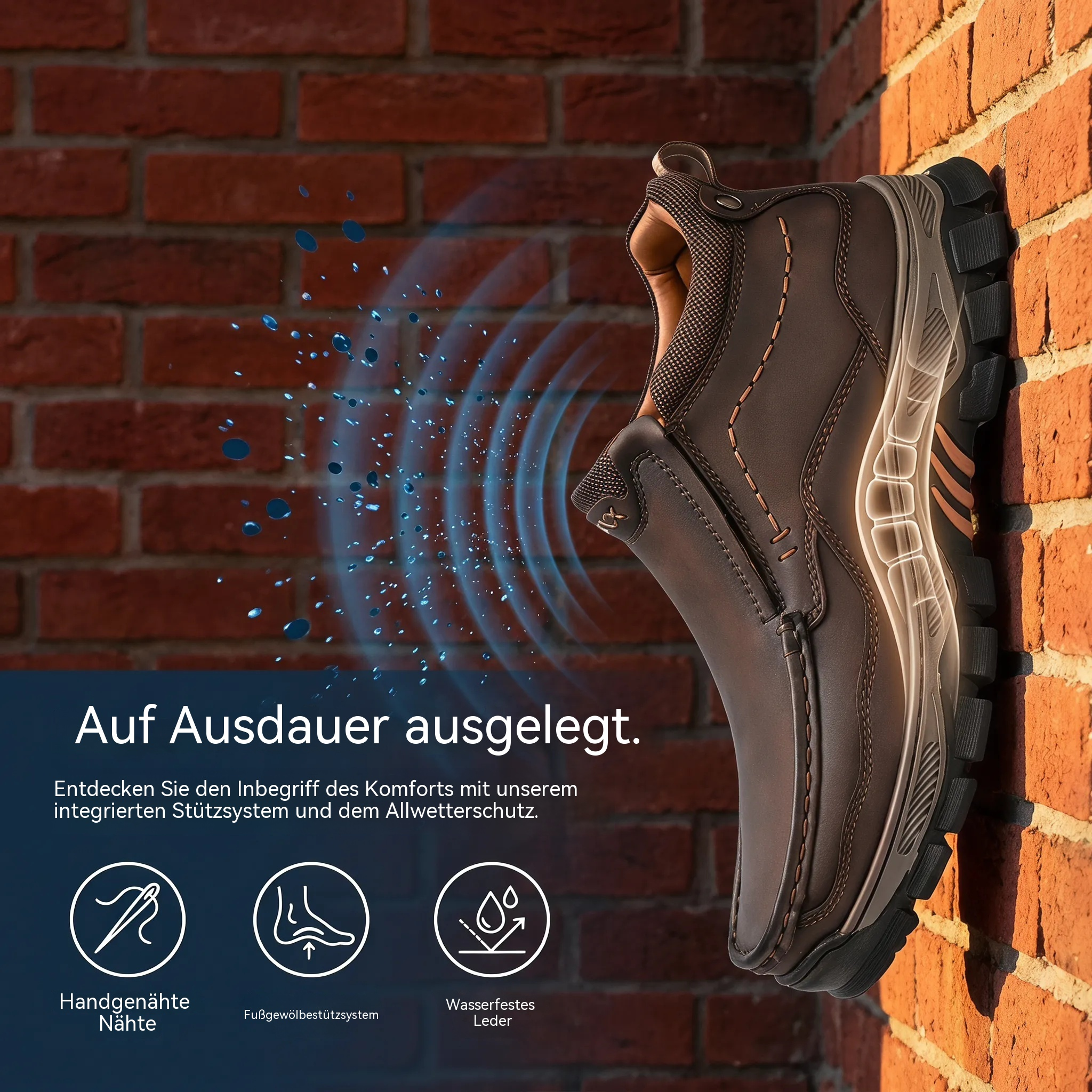  Orthopädische Herren-Wanderstiefel aus handgefertigtem Echtleder – komfortabel