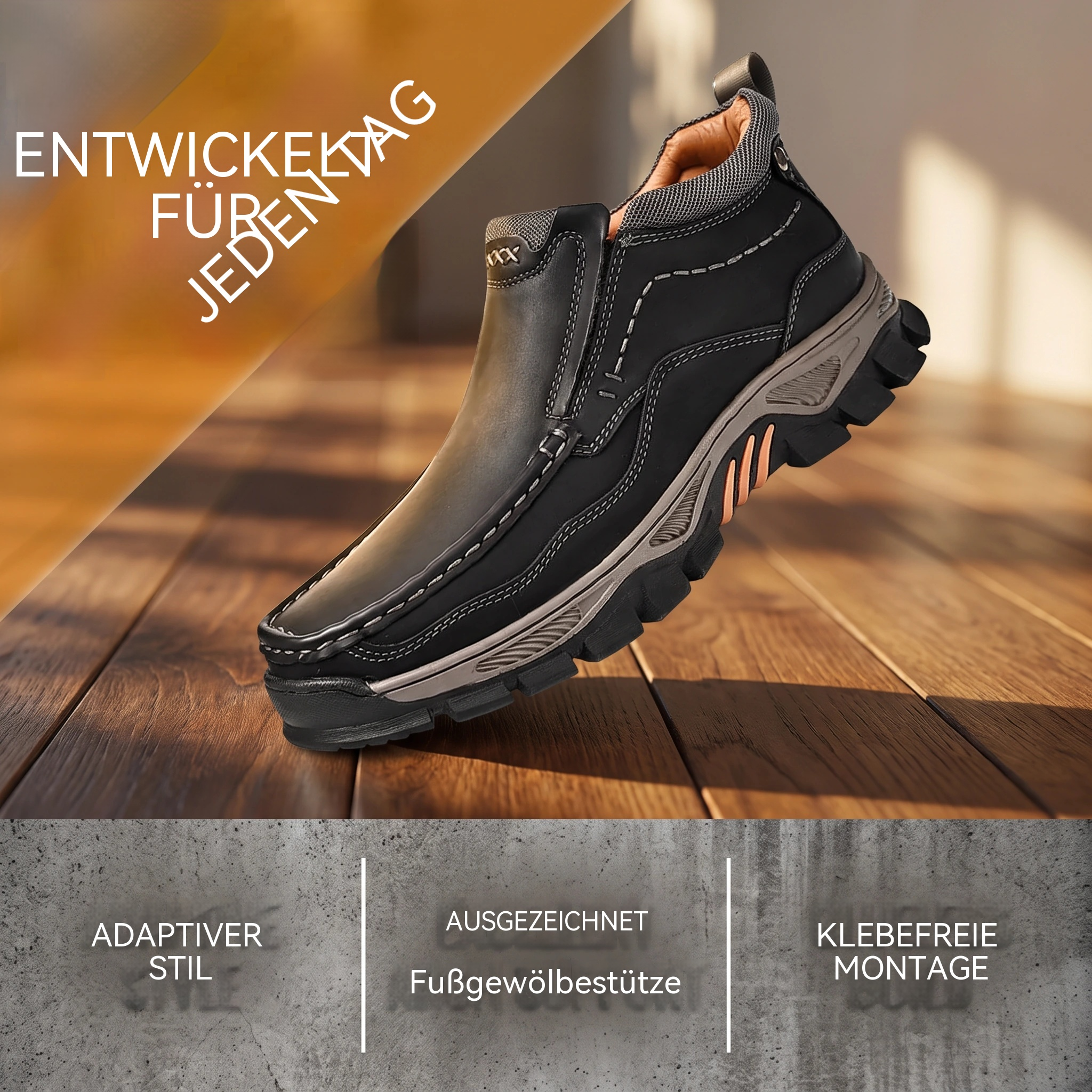  Orthopädische Herren-Wanderstiefel aus handgefertigtem Echtleder – komfortabel