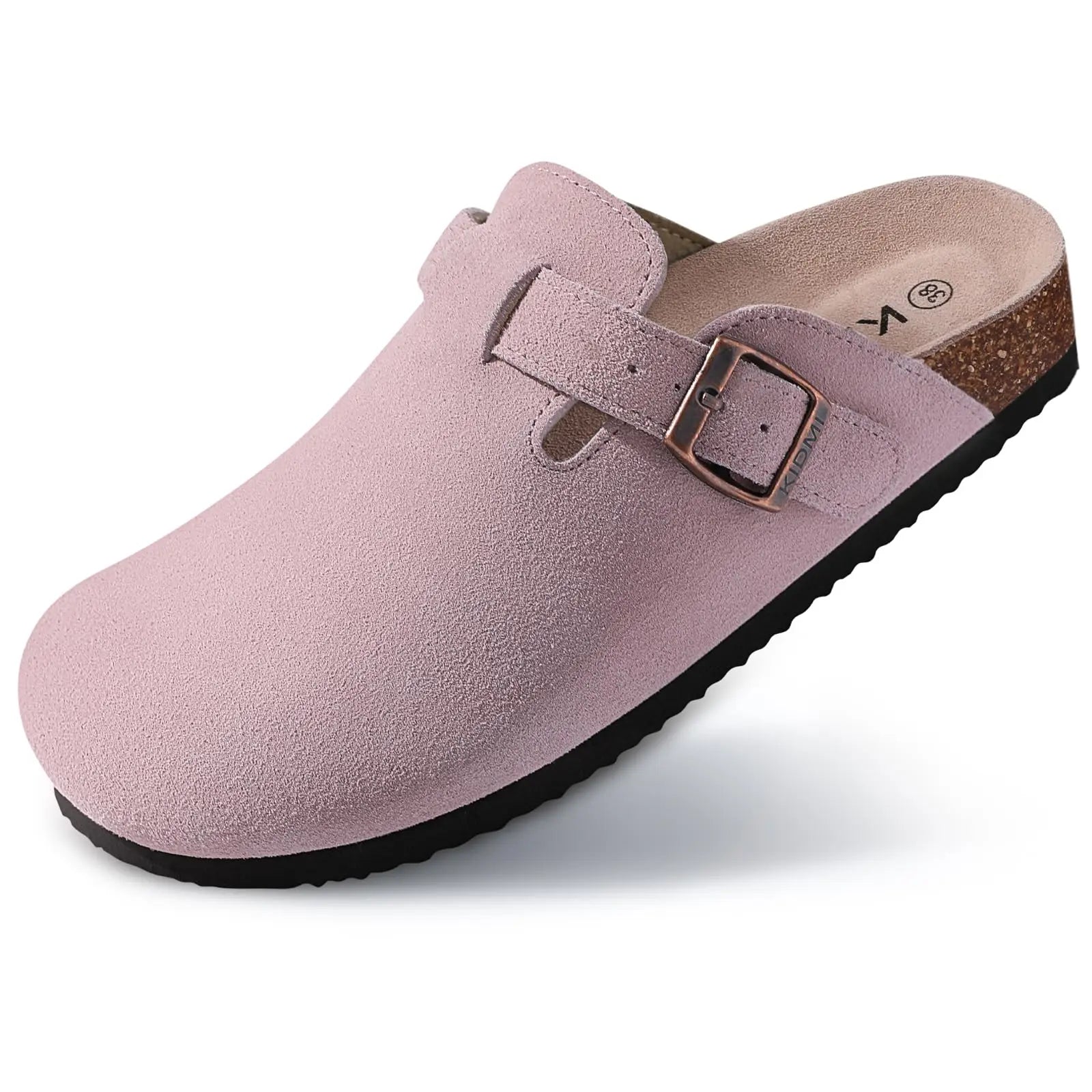 Genuine Suede Clogs – Unisex Comfort with Arch Support & Cork Footbed