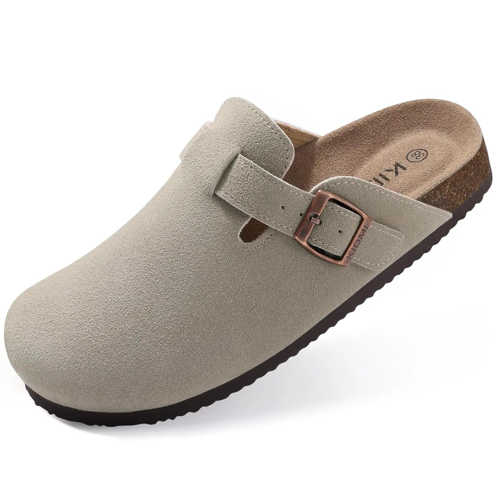 Genuine Suede Clogs – Unisex Comfort with Arch Support & Cork Footbed